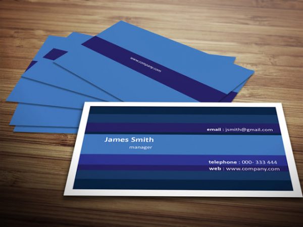 All Blue Business Card Template