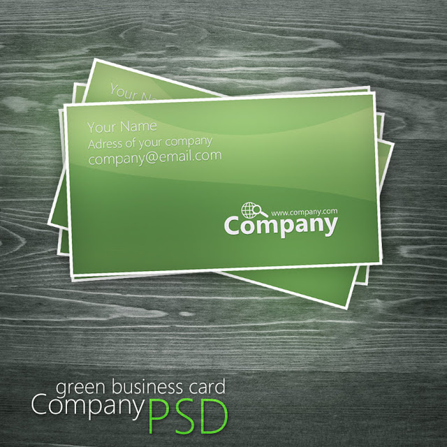 Green Business Card PSD
