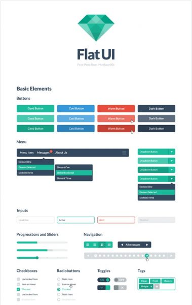 Flat UI Free – PSD&HTML User Interface Kit