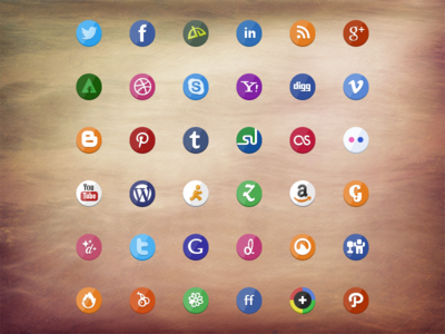 [PSD]Social icon set