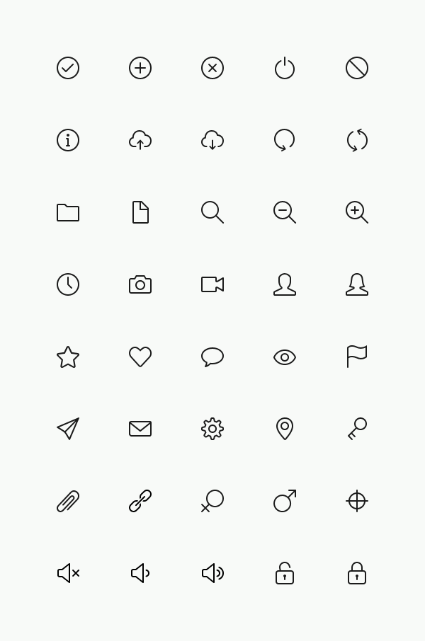 Simple Line Icons Set Vol.1