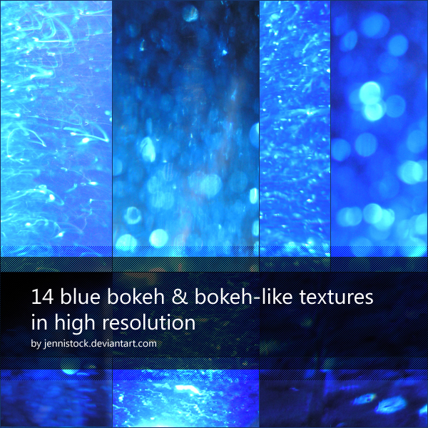 14 blue bokeh and bokeh-like textures